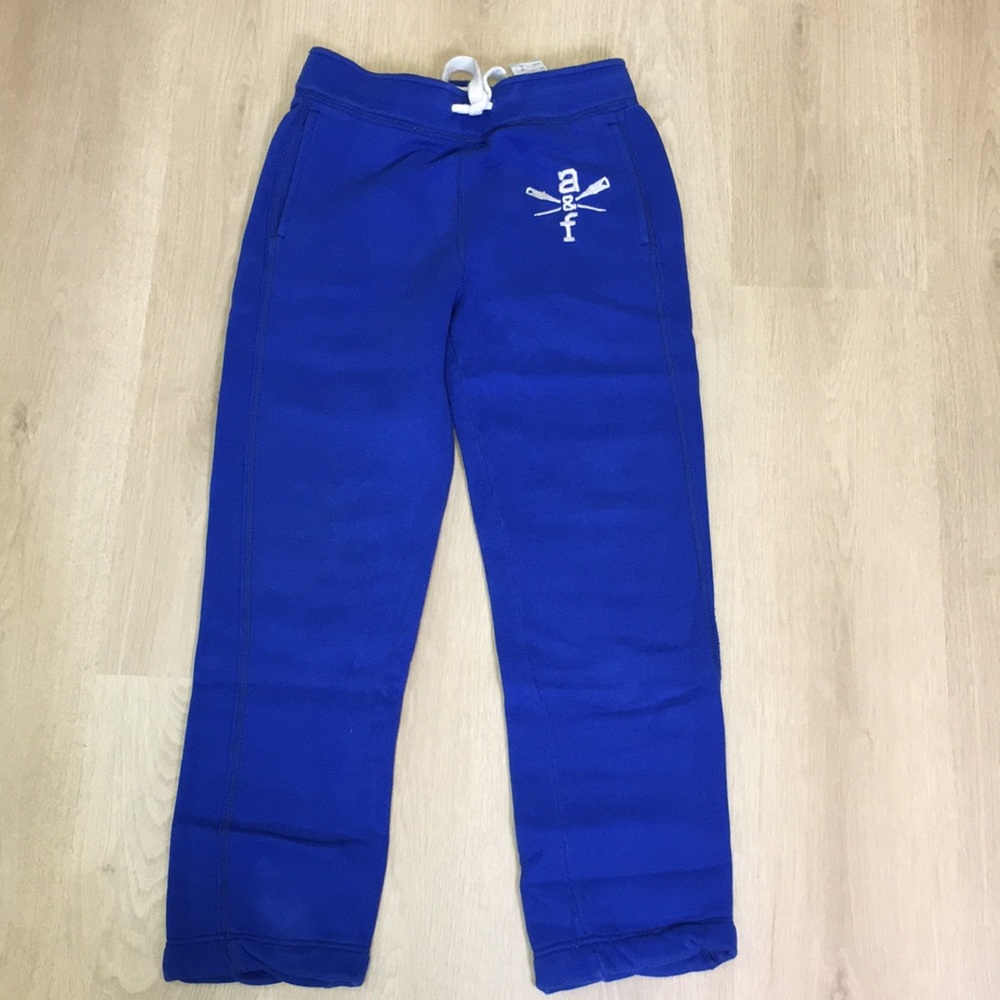 Abercrombie Kids Boy’s size Medium Blue A&F Embroidered Logo Sweatpants